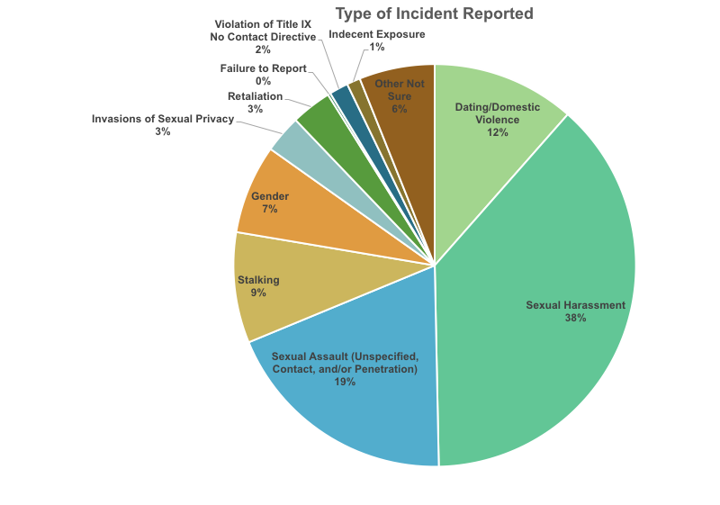 Pie Chart Type of Incident Reported