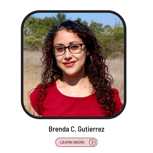 Image of Brenda Gutierrez. A pink button reads: Learn more